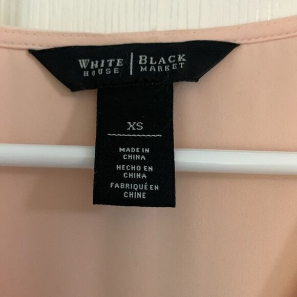 White House Black Market Pale Pink Tank Shell Double Layer Size XS - Picture 2 of 3